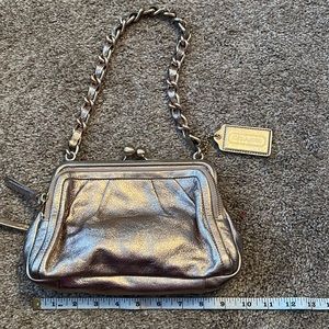 Coach Metallic bag.